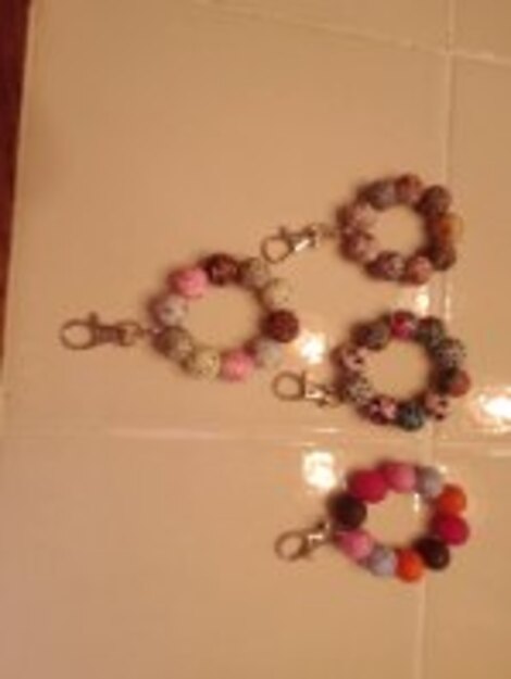 Handmade beaded clip charms